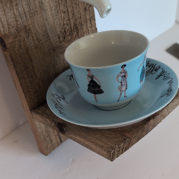 Rustic Wooden Teapot and Cup Handmade Bird Feeder Ladies Tea Time - Picture 3 of 16